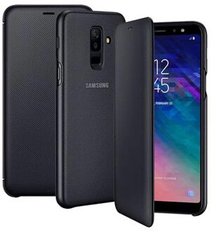 Galaxy A6 Plus (2018) Wallet Cover Book Case Zwart