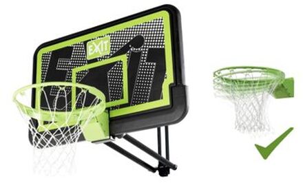 Galaxy Basketbalbord met dunkring Groen, Zwart
