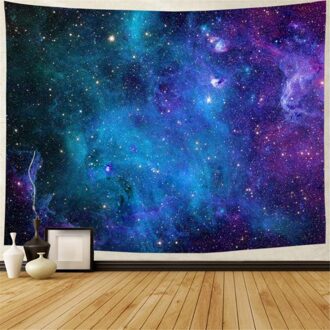 Galaxy Blue Sterrenhemel Universe Ruimte Tapijt Muur Opknoping Psychedelische Mysterieuze Nebula Sterren Wandtapijten Voor Woonkamer 150X150CM