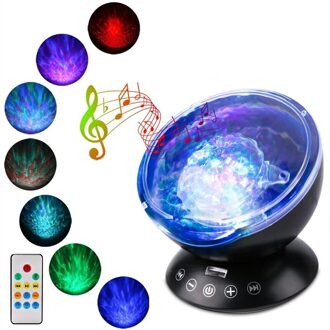 Galaxy Lamp Kleurrijke Sterrenhemel Projector Blueteeth Usb Voice Control Muziekspeler Led Nachtlampje Romantische Projectie Licht Gif oceaan projector