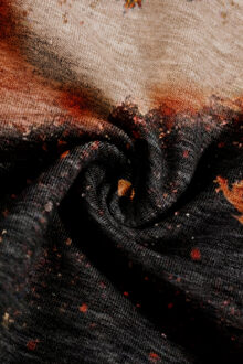 Galaxy Print Gebreide Top Zwart