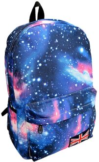 Galaxy Rugzakken Voor Vrouwen Unisex Rugzak Canvas Leisure Schooltas Vrouwelijke Mannen Casual Dubbele Schoudertassen Grote Blauw