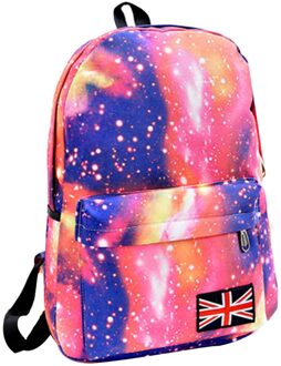 Galaxy Rugzakken Voor Vrouwen Unisex Rugzak Canvas Leisure Schooltas Vrouwelijke Mannen Casual Dubbele Schoudertassen Grote Roze