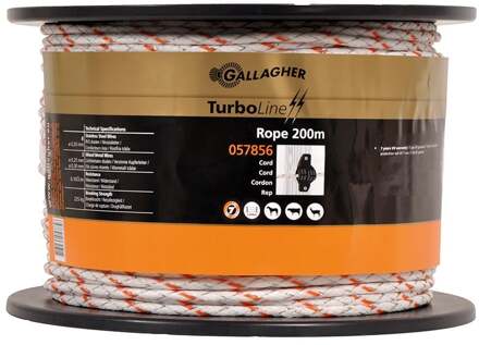 Gallagher Cord TurboLine (6 MM / Wit) - 200 Meter