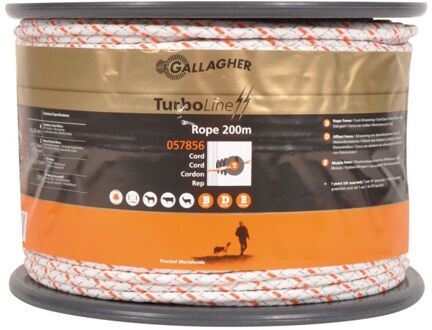 Gallagher Cord TurboLine (6 MM / Wit) - 200 Meter