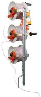 Gallagher Haspelpaal compleet incl 3 haspels met draad - Afrasteringspaal - 500 meter - 500 meter - 104cm