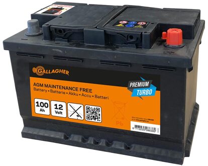 Gallagher Premium Turbo AGM - Batterij - 100 Ah - 12 V