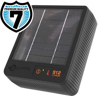 Gallagher Solar S12 Incl. Lithium Batterij met gratis Standaard - Solar schrikdraadapparaat - 9200 V
