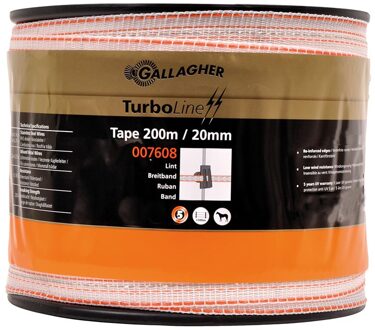 Gallagher TurboLine Lint 20mm - Schriklint - 200m