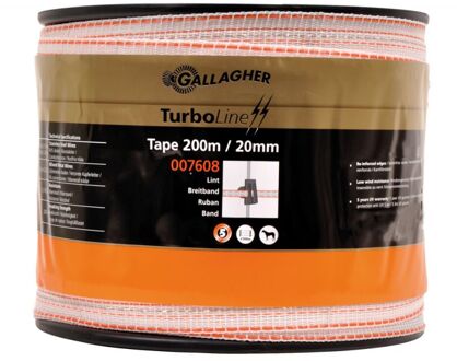 Gallagher TurboLine Lint 20mm - Schriklint - 200m