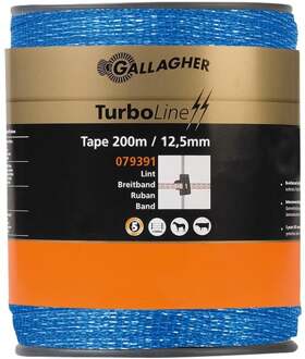 Gallagher TurboLine lint blauw 12,5mm - Schriklint - 200m