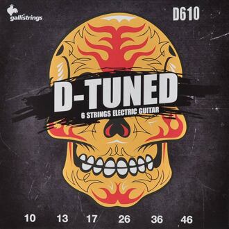 Galli D-610 snarenset voor elektrisch gitaar snarenset voor elektrisch gitaar, nickel roundwound, 010-013-017-026w-036w-046w