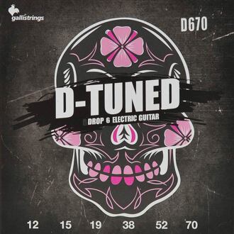 Galli D-670 snarenset voor elektrisch gitaar snarenset voor elektrisch gitaar, nickel roundwound, 012-015-019-038w-052w-070w