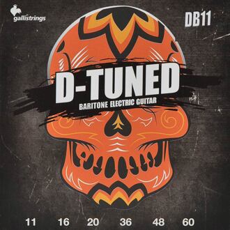Galli DB-11 snarenset voor elektrisch gitaar snarenset voor elektrisch gitaar, bariton, drop tuning, nickel roundwound, 11-60