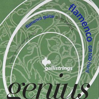 Galli GR-100 snarenset voor flamenco gitaar snarenset voor flamenco gitaar, hard tension, black trebles en silverplated basses, 29-45