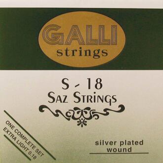 Galli S-018 snarenset voor saz snarenset voor saz, silverplated, extra light, 007-009-007-014-022