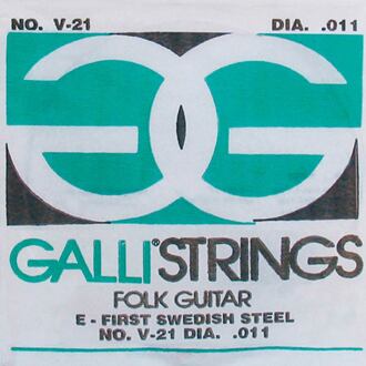 Galli V-021 E-1 snaar voor akoestische gitaar E-1 snaar voor akoestische gitaar, 011, plain steel, ball-end