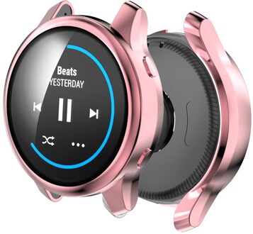 Galvaniseren Horloge Case Voor Garmin Venu Soft Tpu Volledige Dekking Screen Protector Bumper Shell Dunne Vervangbare Shockproof Cover roze