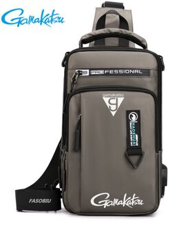 Gamakatsu Mannen Enkele Schouder Vissen Zakken Waterdichte Leisure Multi Functie Rugzakken Vistuig Kit Sport Wandelen Bag Donker Kaki