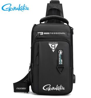 Gamakatsu Mannen Enkele Schouder Vissen Zakken Waterdichte Leisure Multi Functie Rugzakken Vistuig Kit Sport Wandelen Bag zwart