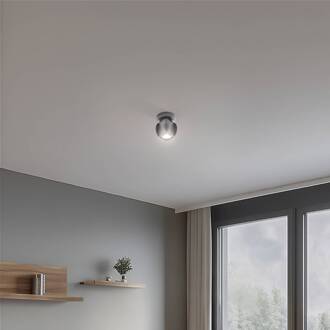 GAMBIT plafondspot, zwart, Ø 10 cm, metaal, GU10