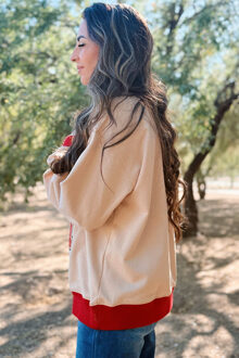 Game Day Grafisch Sweatshirt - maat M Huidkleurig