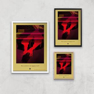 Game of Thrones Empty Cup Giclee Art Print - A4 - White Frame Meerdere kleuren