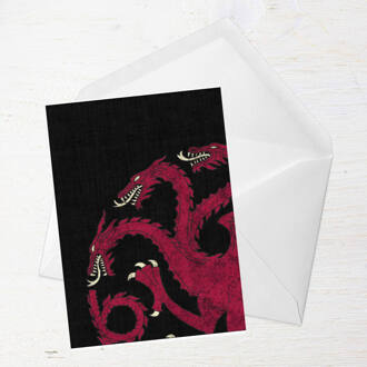 Game of Thrones House Targaryen Greetings Card - Large Card