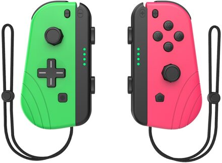 Game Schakelaar Draadloze Controller Links & Rechts Bluetooth Gamepad Voor Nintend Schakelaar Ns Vreugde Spel Con Handvat Grip Voor schakelaar groen roze