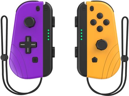 Game Schakelaar Draadloze Controller Links & Rechts Bluetooth Gamepad Voor Nintend Schakelaar Ns Vreugde Spel Con Handvat Grip Voor schakelaar paars en oranje