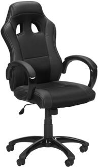 Gamestoel Monza - Kunststof/Staal - Zwart - 64x118x67 Cm