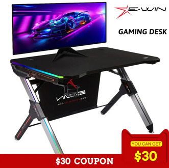 Gaming Desk Study office Computer table PC Desk RGB wireless charger multi-function Local deliever