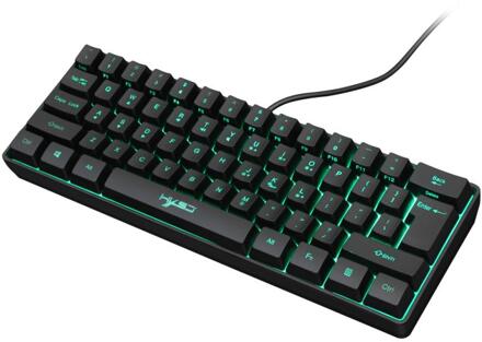 Gaming Keyboard Rgb Verlichting 61 Key Toetsenbord Meerdere Sneltoets Combinaties Voor Pc Laptop Computer Gamer Accessoires