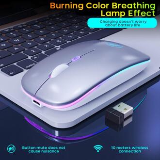 Gaming Muis 2.4Ghz Draadloze Bluetooth Muis Gamer Stille Muis Oplaadbare Met Led Licht Voor Pc Laptop Gamer Accessoires 02