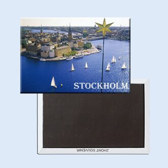 Gamla_stan_stockholm_sweden Koelkast Magneten 21509 Natuurlijke Regio Toeristische