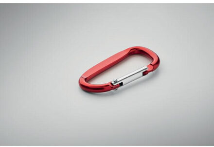 Gancho clip-on aluminium karabijnhaak - maat One size Rood