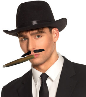 Gangster kostuum - hoed - nepsnor - sigaar - maffia thema - carnaval