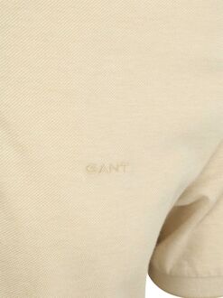 Gant 2Tone Piqué Poloshirt Ecru Beige - 3XL,L,M,XL