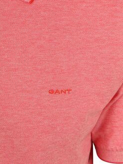 Gant 2Tone Piqué Poloshirt Rood Roze - 3XL,L,M,XL,XXL