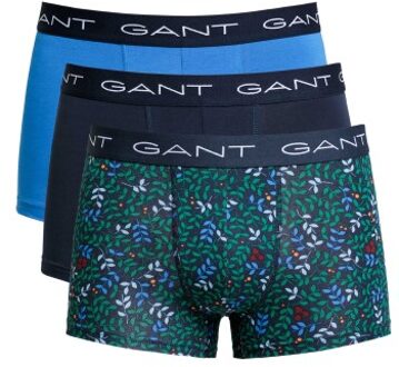 Gant 3 stuks Cotton Stretch Print Trunks * Actie * Groen,Versch.kleure/Patroon,Blauw,Grijs,Rood,Wit - Medium,X-Large,XX-Large