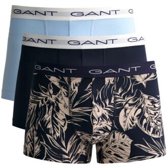 Gant 3 stuks Tropical Leaves Printed Trunks * Actie * Blauw - Medium,Large,X-Large,XX-Large