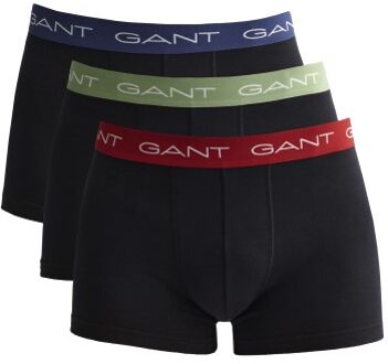 Gant 3 stuks Trunk * Actie * Zwart,Groen,Geel,Versch.kleure/Patroon,Rood - Small