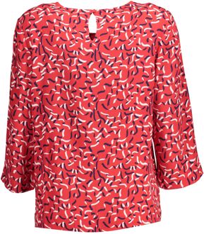 Gant 34 Mouw Blouse Abstract Print Lichtroze
