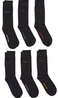 Gant 6 stuks Soft-Cotton Socks Zwart,Blauw - Maat 40/42