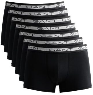 Gant 7 stuks Basic Cotton Boxer Trunks * Actie * Zwart,Versch.kleure/Patroon,Blauw - XX-Large