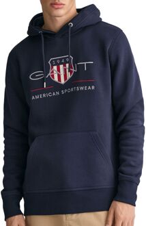 Gant Archief Shield Hoodie Gant , Blue , Heren - 2Xl,M,S