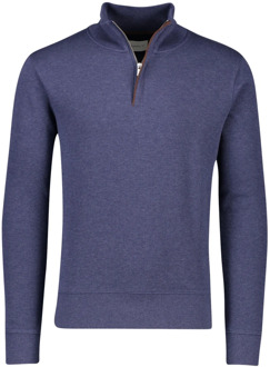 Gant Blauwe Katoenen Trui met Opstaande Kraag Gant , Blue , Heren - 2Xl,Xl,L,M,3Xl,4Xl,5Xl