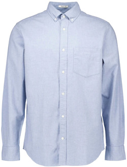 Gant Blauwe overhemden met lange mouwen Gant , Blue , Heren