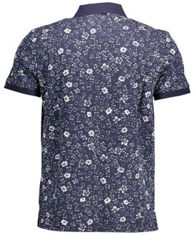 Gant Bloemenprint Polo Shirt Donkerblauw