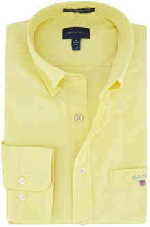 Gant Casual Gele Overhemd Gant , Yellow , Heren - M